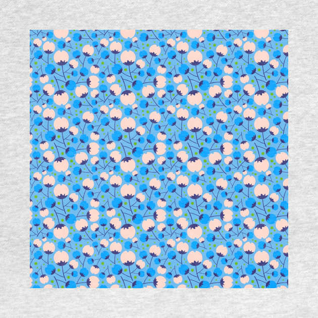 Blue Floral Pattern by FloralPatterns